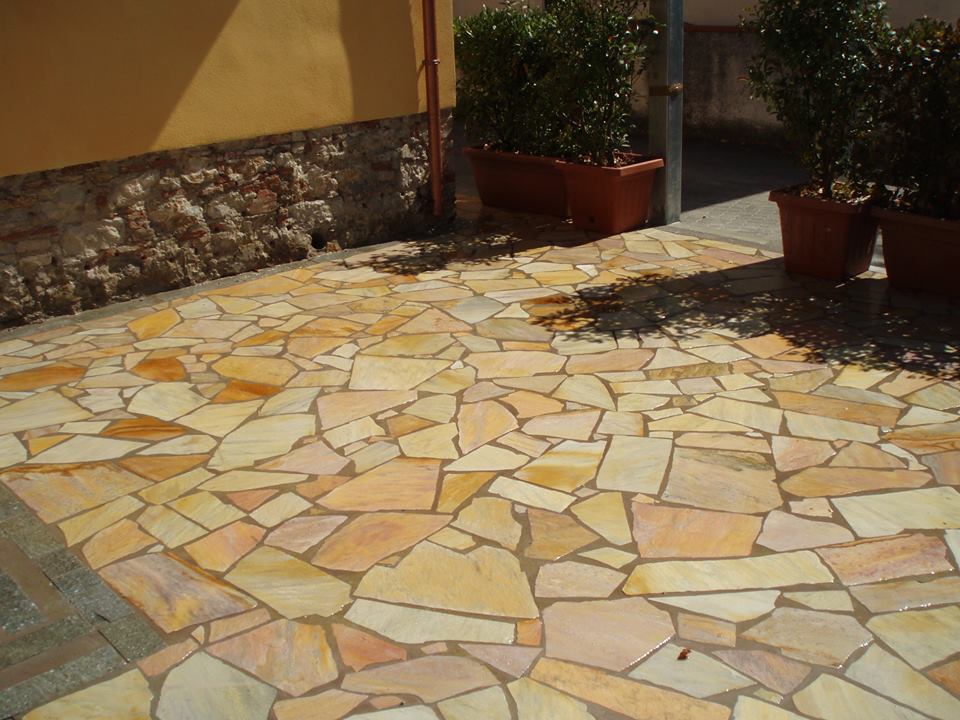 Pietra di Quarzite Brasiliana mosaico colore giallo