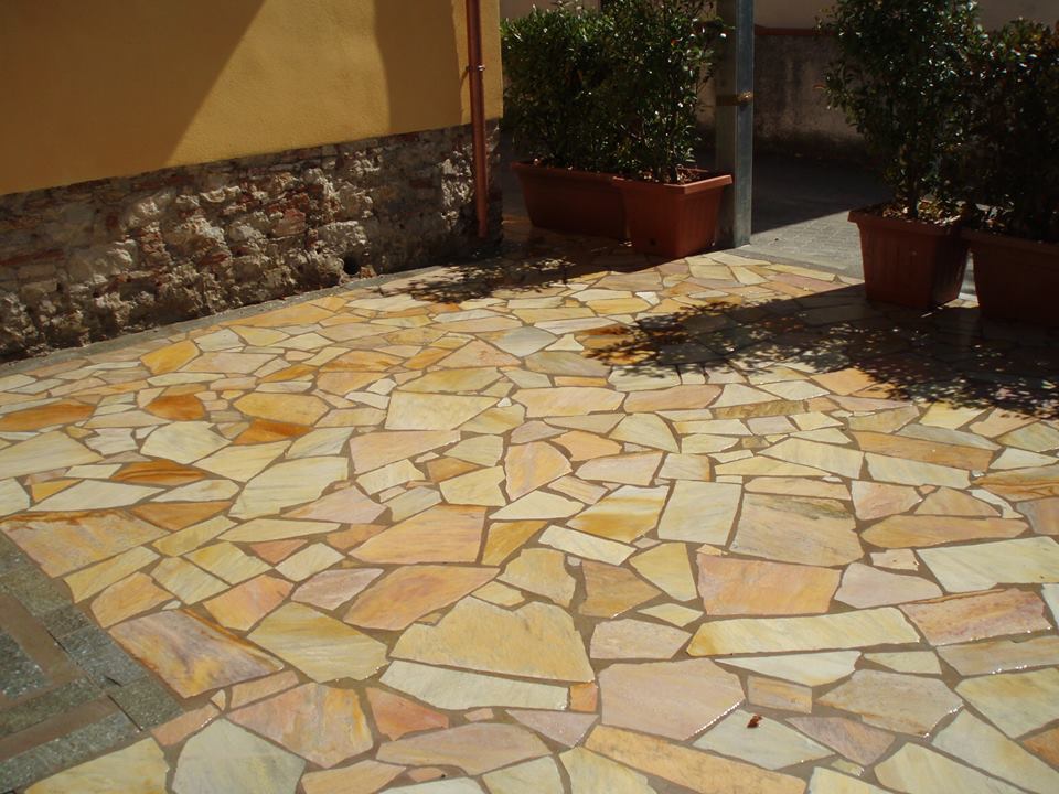 Mosaico di Quarzite Braliana gialla