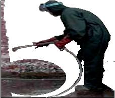 pulizia fontane con macchinario